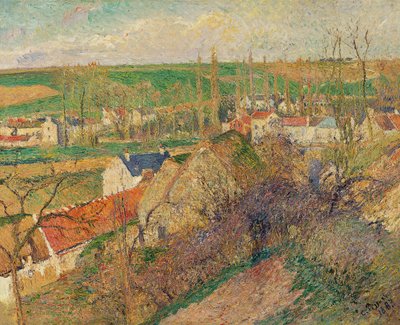 Uitzicht op het dorp Osny door Camille Jacob Pissarro